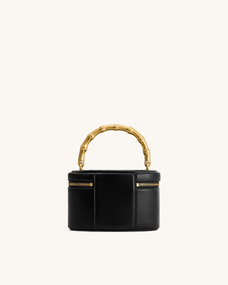 Natalie Handtasche mit geometrischem Metallanhänger - Schwarz
