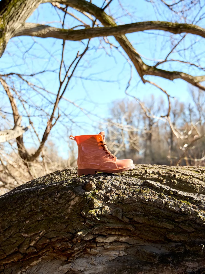Haselnussbraune Regenstiefel für Kinder