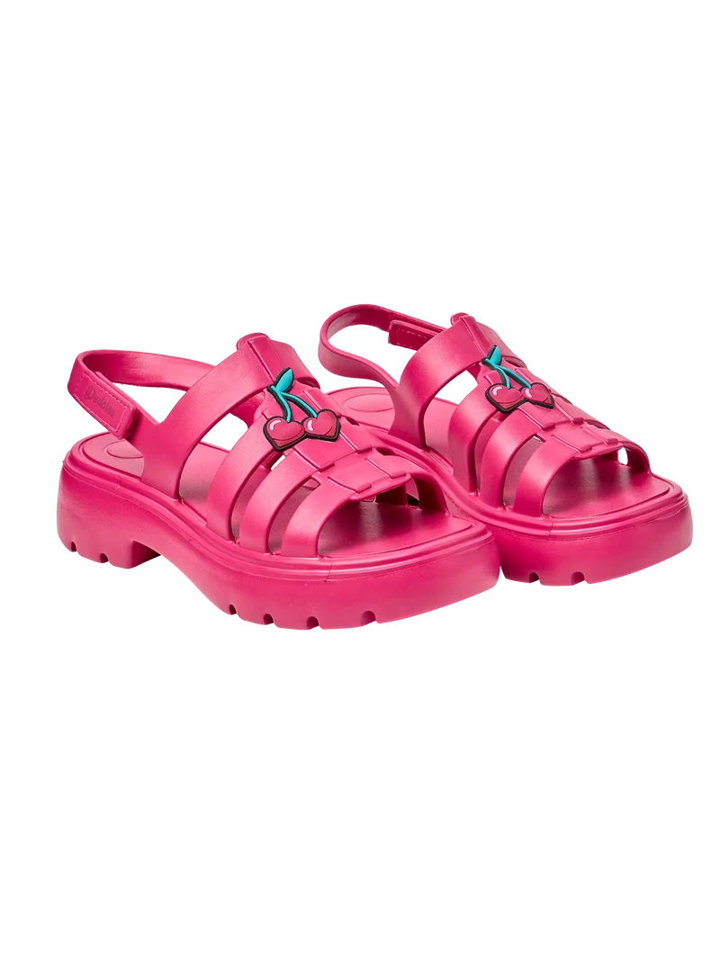 Dunkelrosa Eva Fisherman Sandalen für Damen