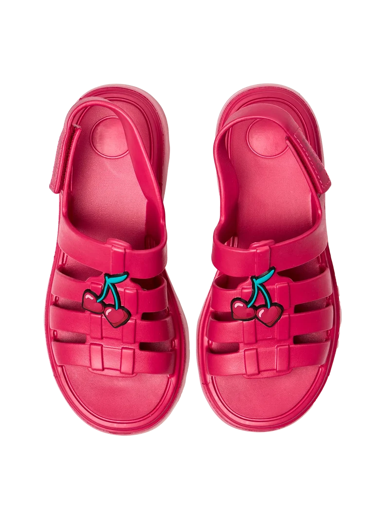 Dunkelrosa Eva Fisherman Sandalen für Damen