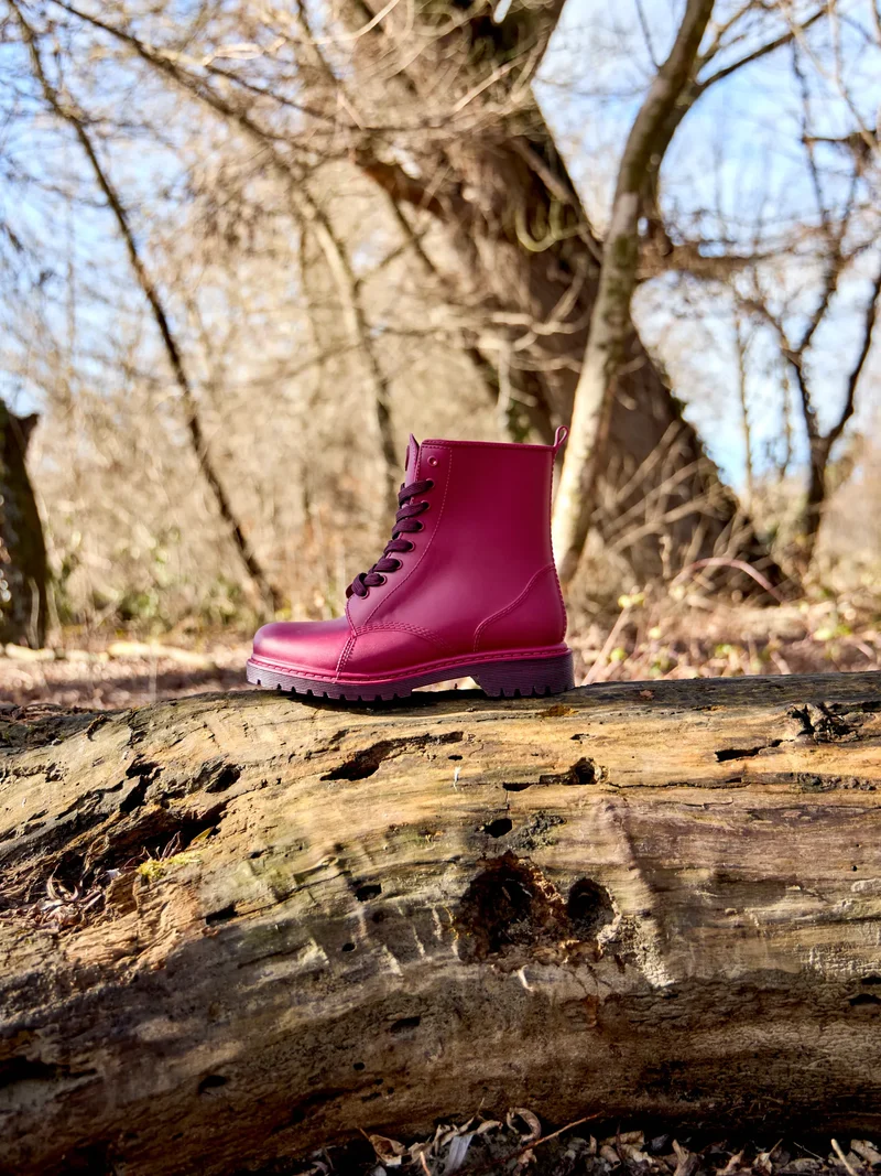 Burgunderrote Regenstiefel für Frauen