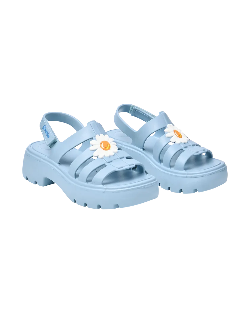 Puderblaue Eva Fisherman Sandalen für Damen