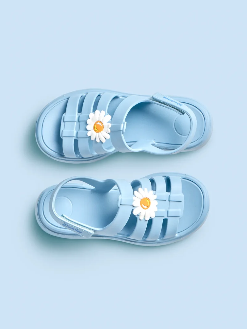 Puderblaue Eva Fisherman Sandalen für Damen