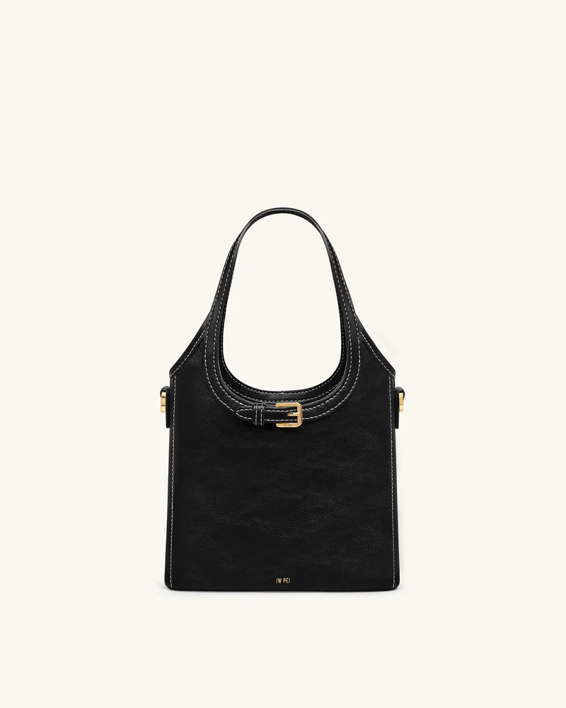Brooke Mini-Henkeltasche mit Gürteldetails und Verzierungen - Schwarz