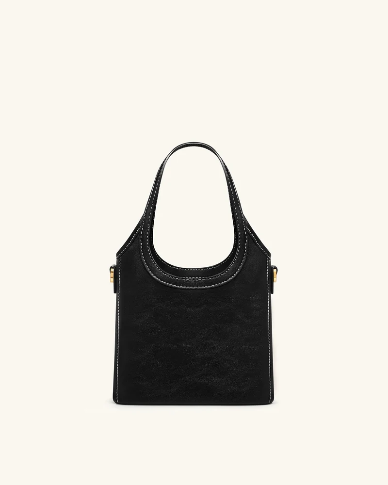 Brooke Mini-Henkeltasche mit Gürteldetails und Verzierungen - Schwarz
