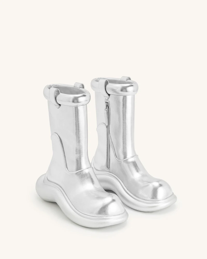 Zoie Metallic Regenstiefel - Silber