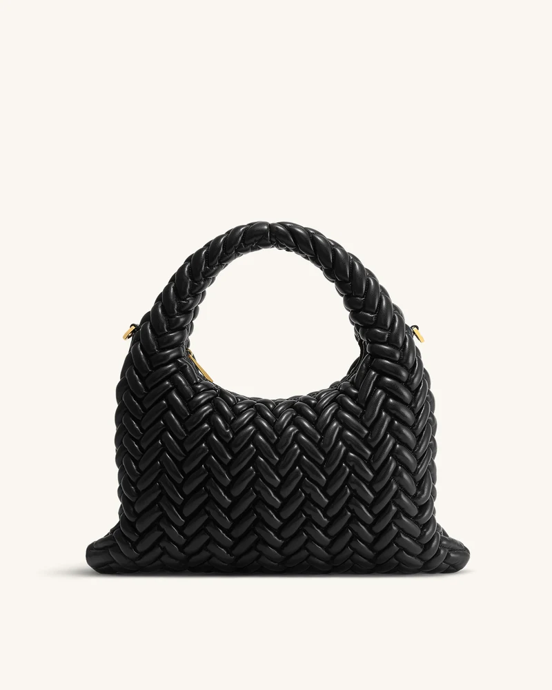 Cora Quilt-Henkeltasche - Schwarz