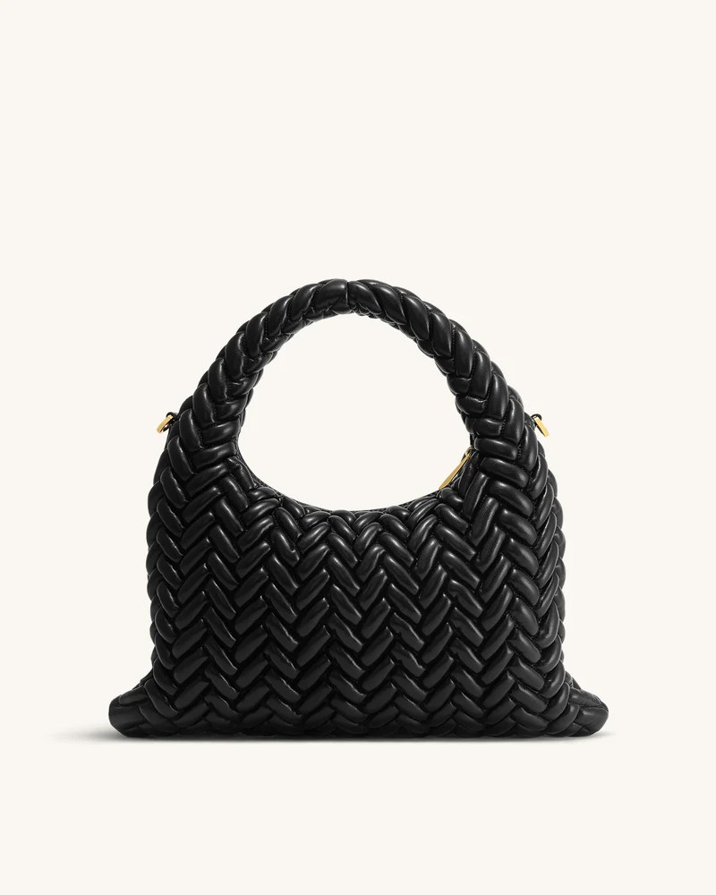 Cora Quilt-Henkeltasche - Schwarz