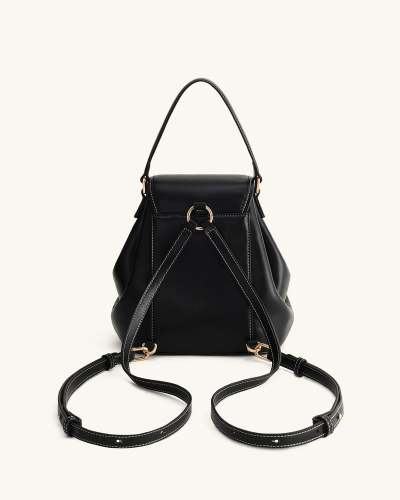 Harper Schnallentaschen-Rucksack - Schwarz