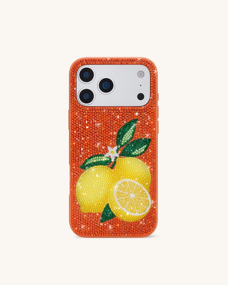 Zitrone Kunstkristall Handyhülle - Orange