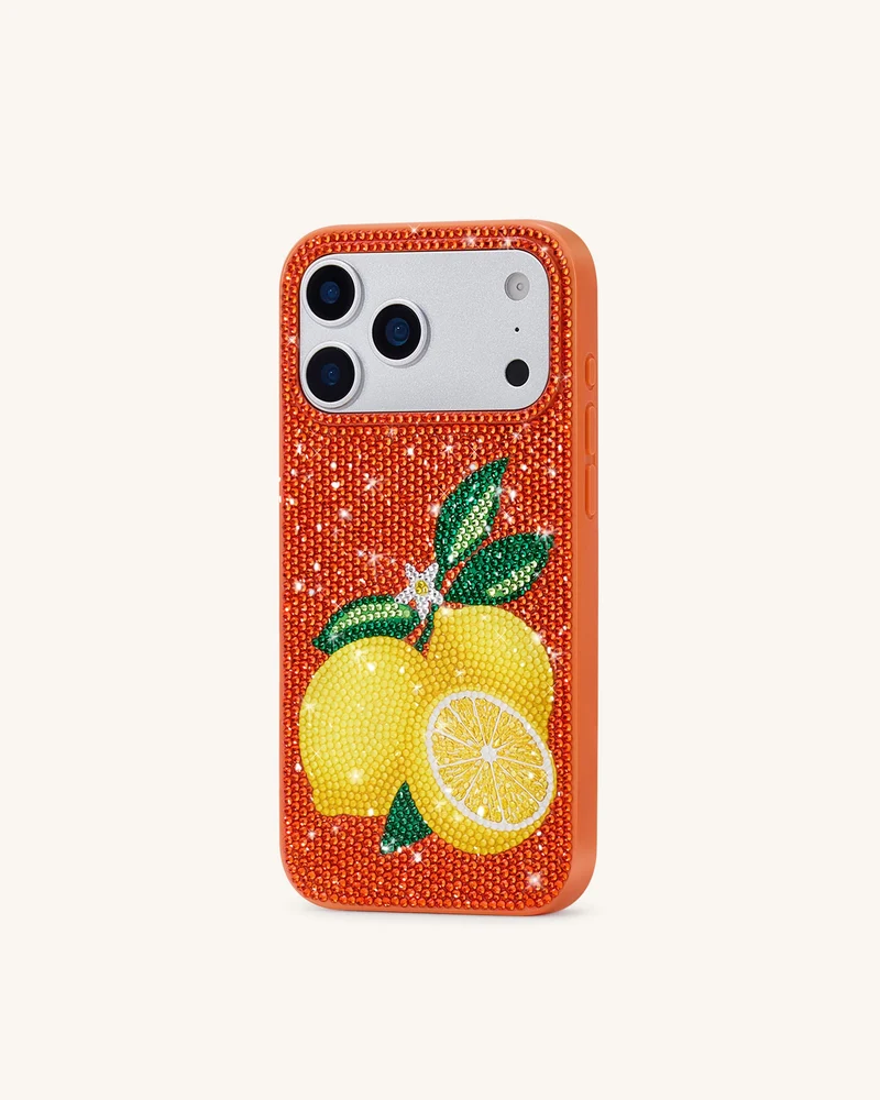 Zitrone Kunstkristall Handyhülle - Orange