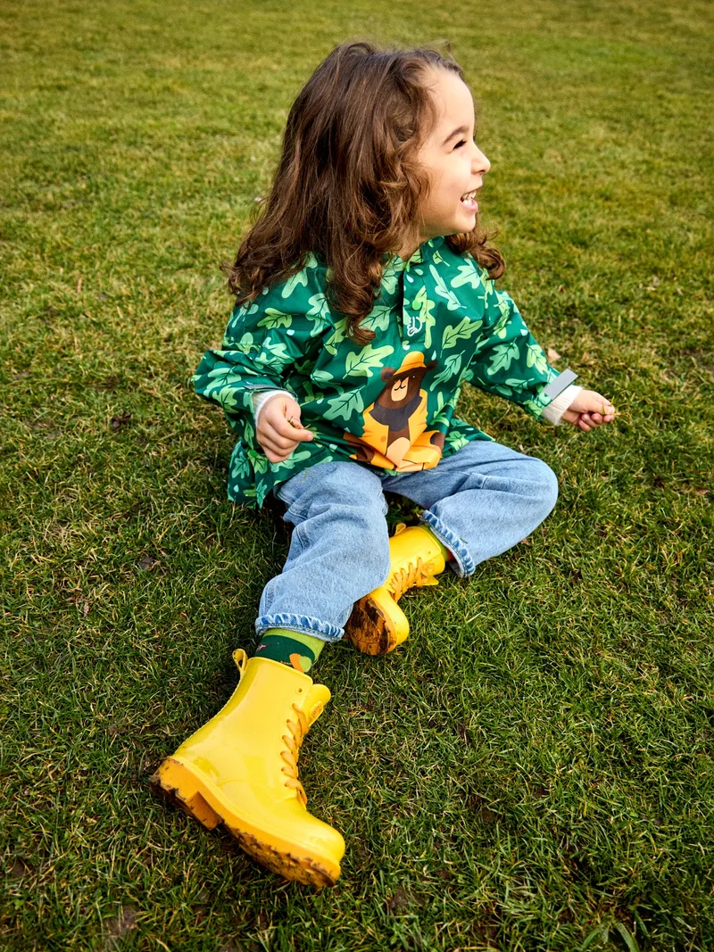 Lustige goldgelbe Regenstiefel für Kinder