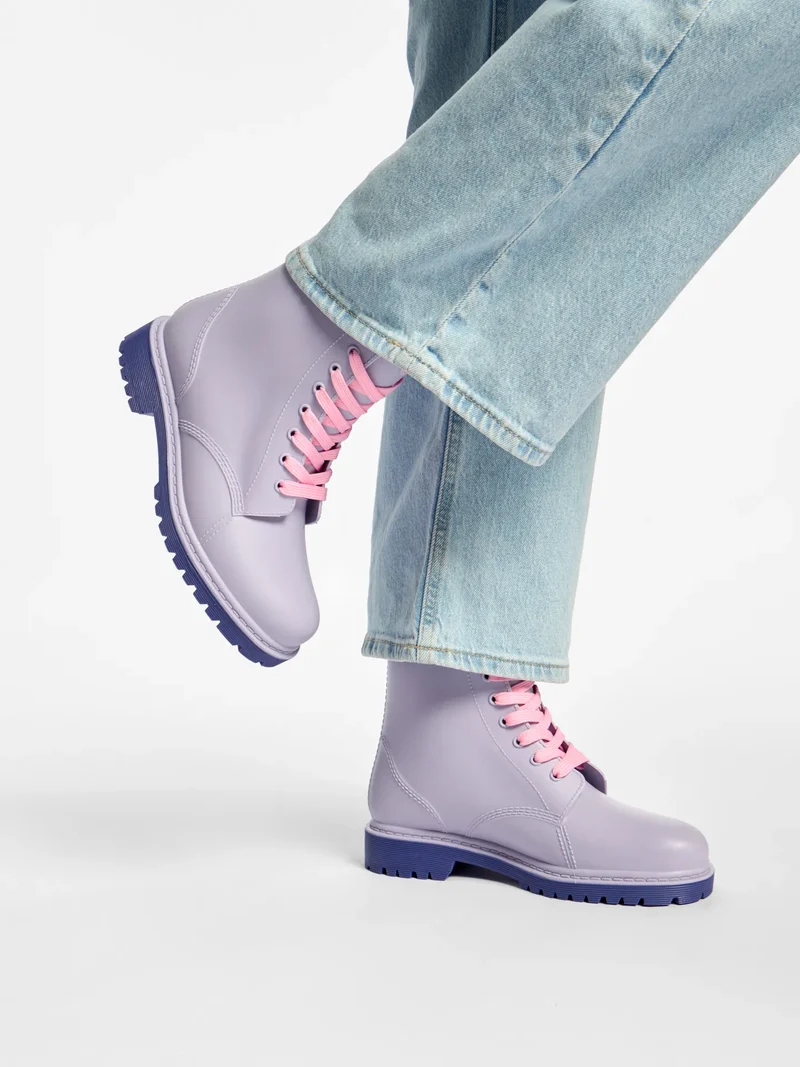 Hellviolette Regenstiefel für Frauen