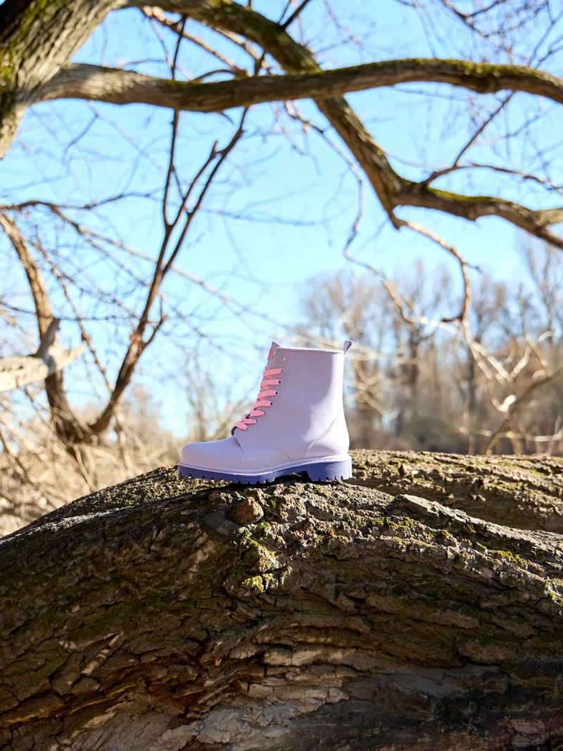 Hellviolette Regenstiefel für Frauen