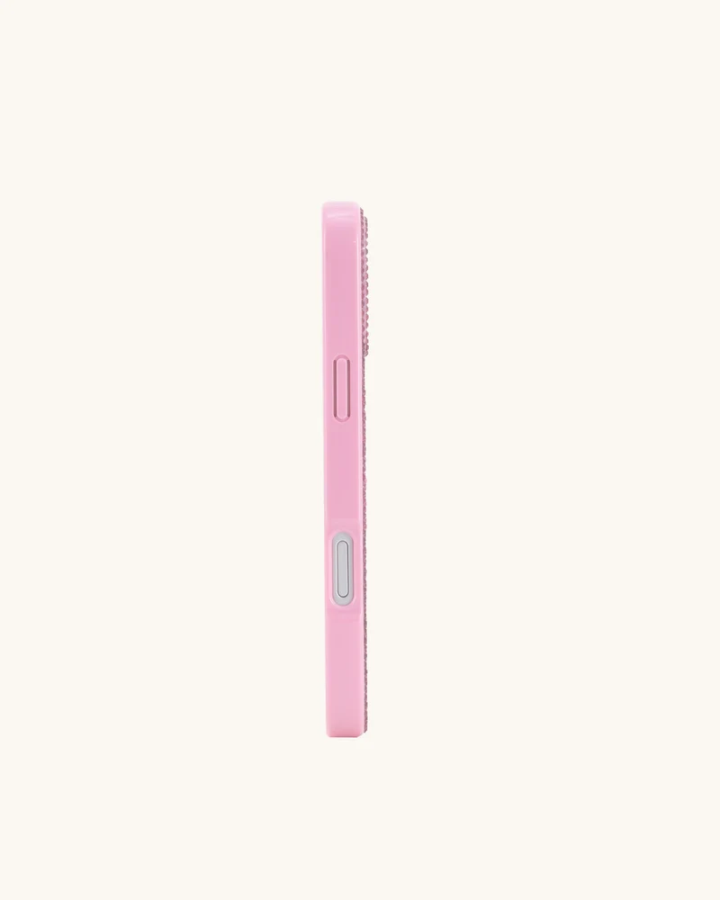 Handyhülle mit künstlichen Kristall-Engelsflügeln - Pink