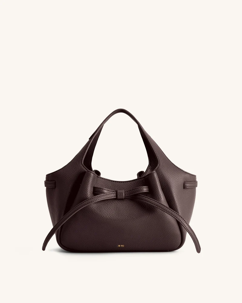 Mabel Weiche Tote Bag mit Schleife - Dunkelbraun