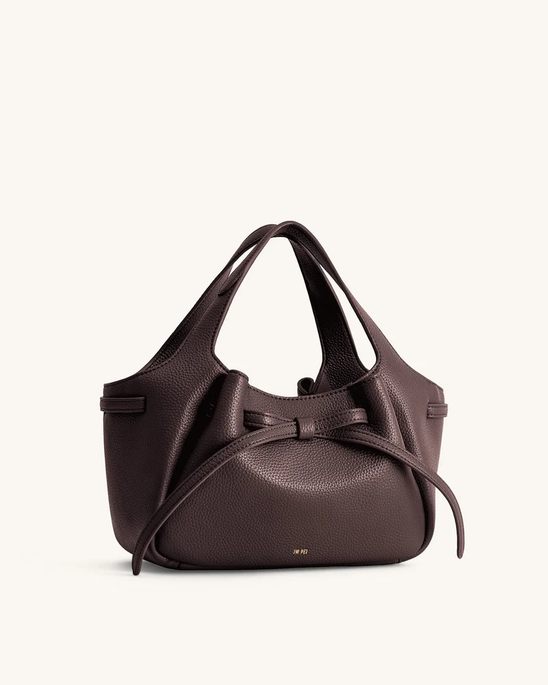 Mabel Weiche Tote Bag mit Schleife - Dunkelbraun