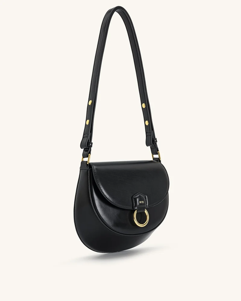 Diana Ringklappen-Satteltasche - Schwarz