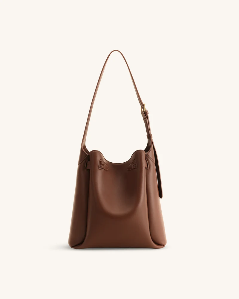 Charlene Double Buckle Hobo Tasche - Braun