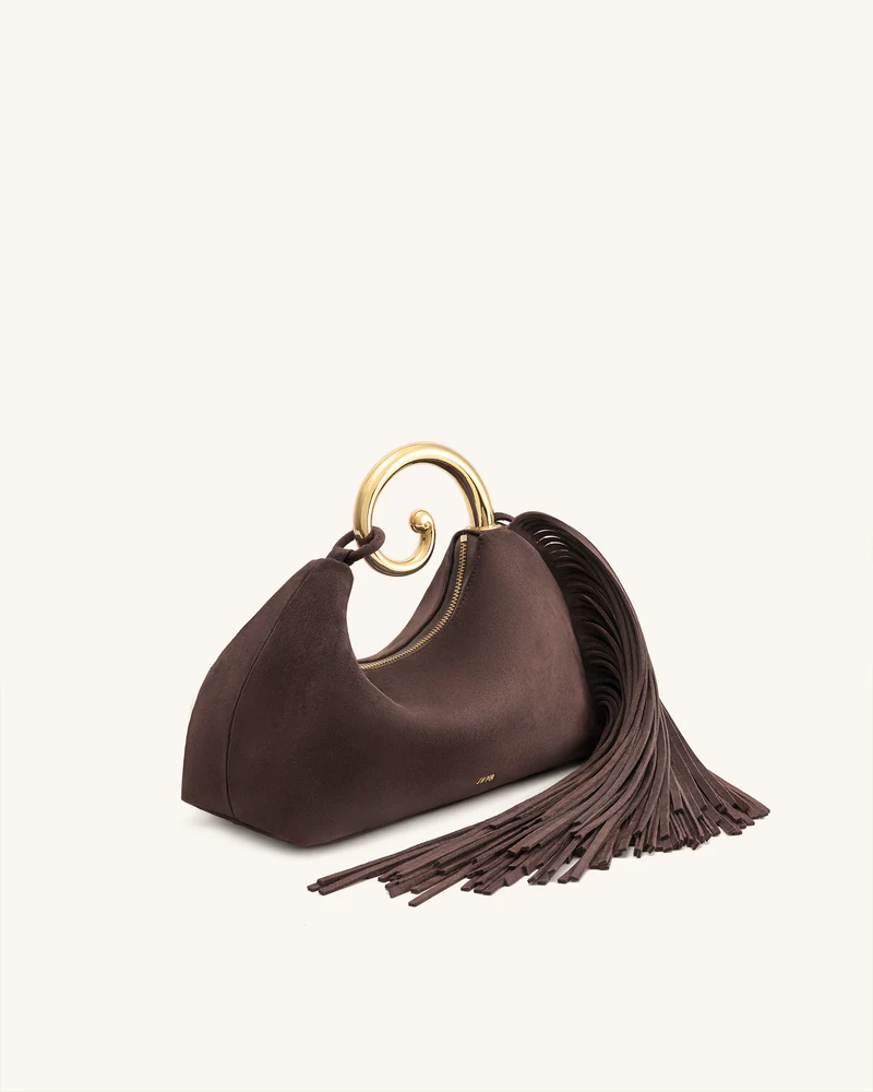Nell Fransen Hardware Top Handle Tasche - Dunkelbraun