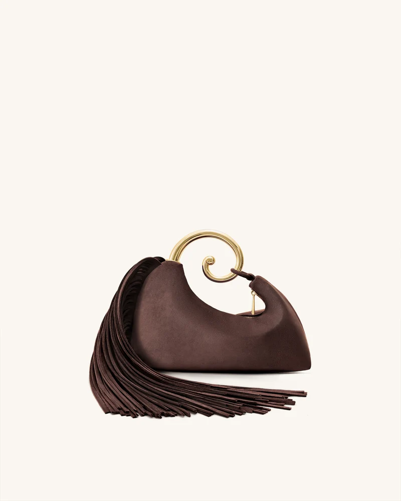 Nell Fransen Hardware Top Handle Tasche - Dunkelbraun