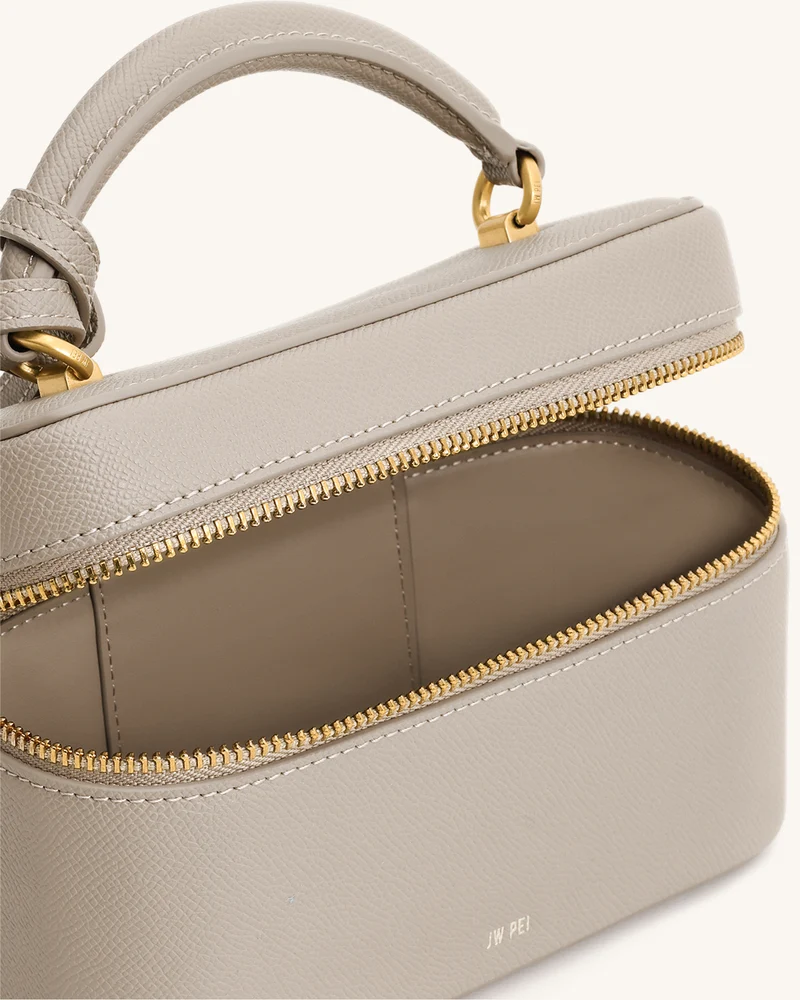Cleo Box Shape Top Handle Tasche - Taupe