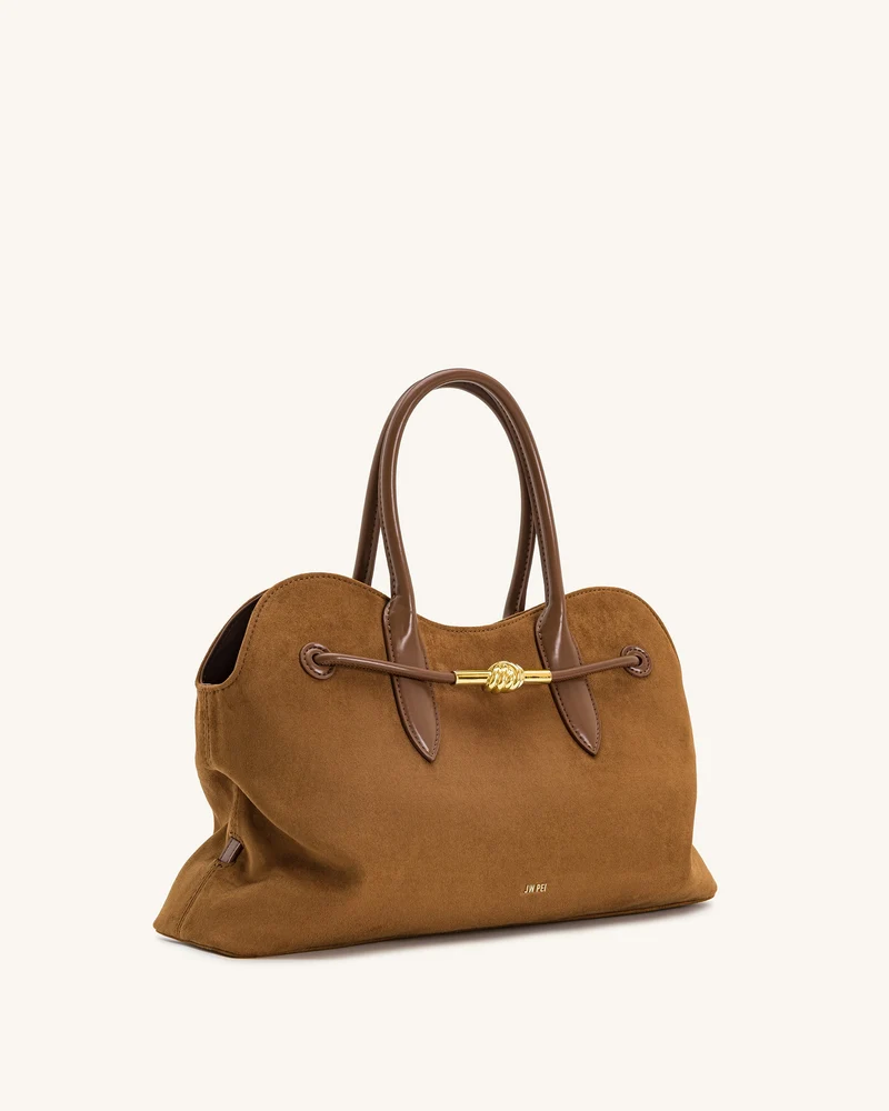 Adele Shopper mit Metall-Seilknoten - Karamellbraun