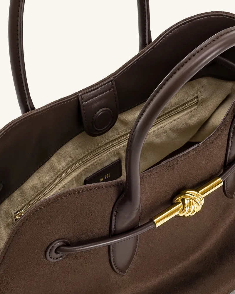 Adele Shopper mit Metall-Seilknoten - Mokkabraun