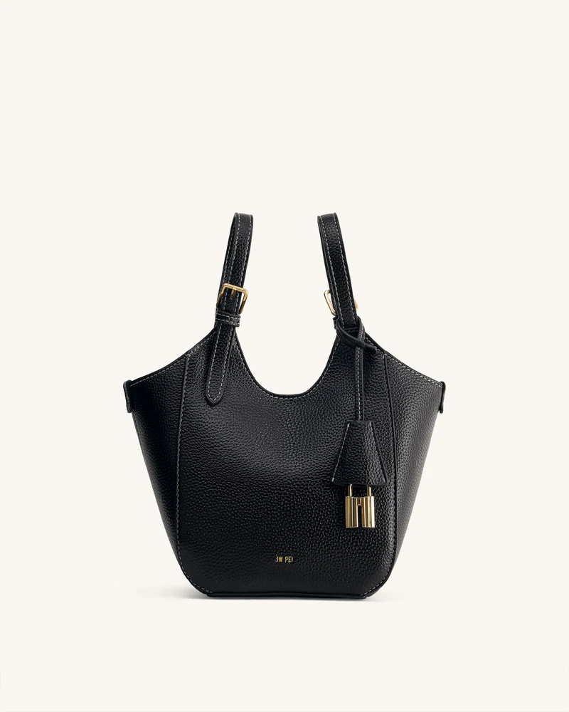 Ines Vorhängeschloss Shopper - Schwarz