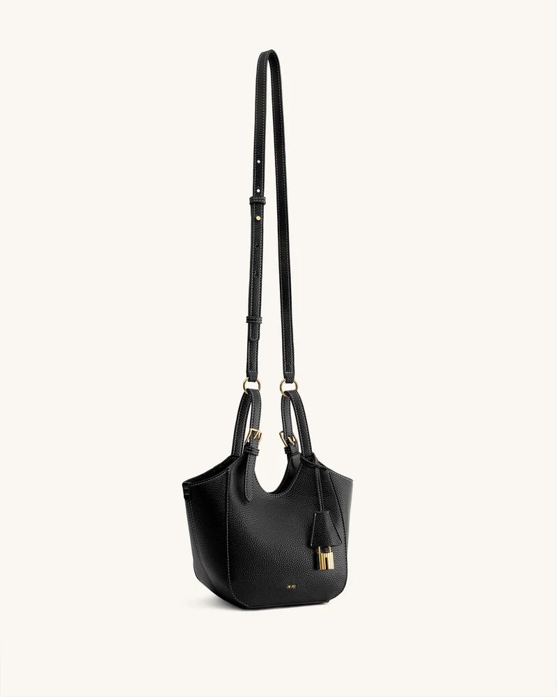 Ines Vorhängeschloss Shopper - Schwarz