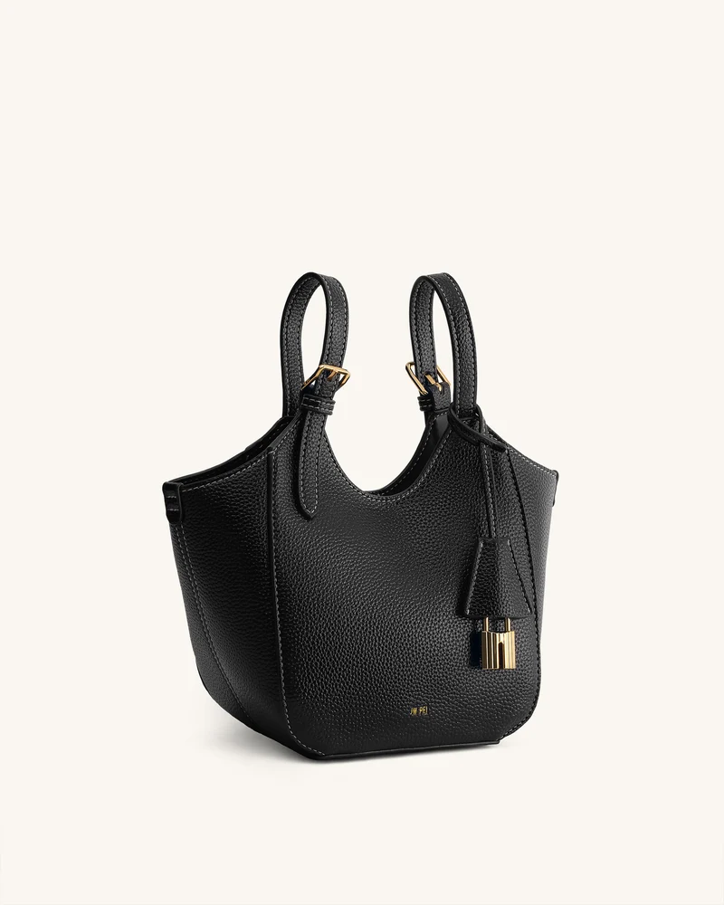 Ines Vorhängeschloss Shopper - Schwarz