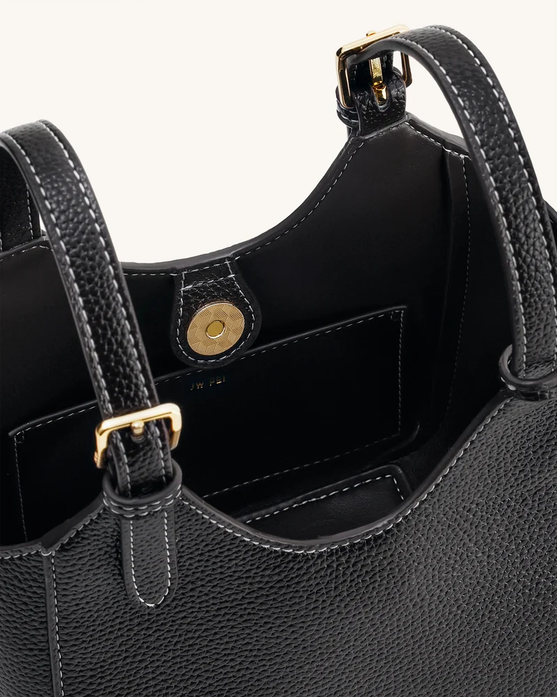 Ines Vorhängeschloss Shopper - Schwarz