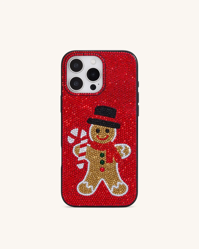 Lebkuchen-Glitzer Holiday Handyhülle - Rot