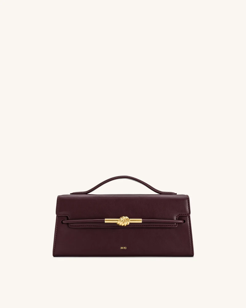 Lena Metall-Seilknoten Henkeltasche - Tiefes Bordeaux