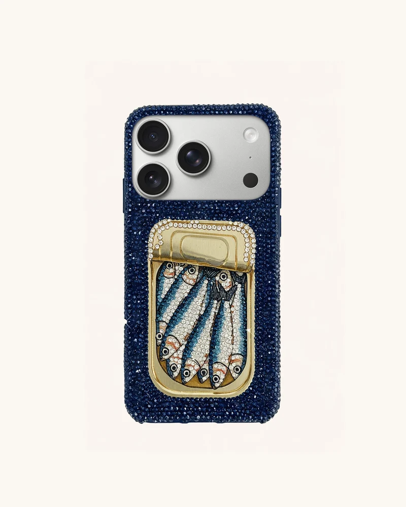 Sardinendose Kunstkristall Handyhülle - Blau
