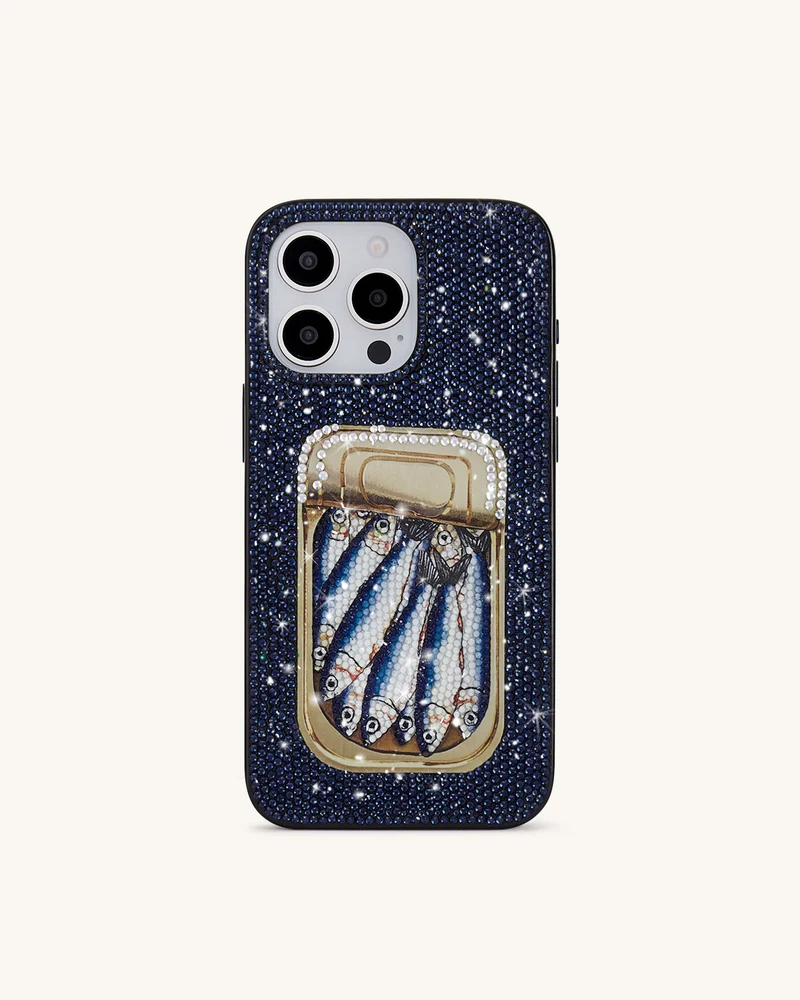 Sardinendose Kunstkristall Handyhülle - Blau