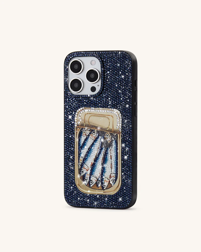 Sardinendose Kunstkristall Handyhülle - Blau