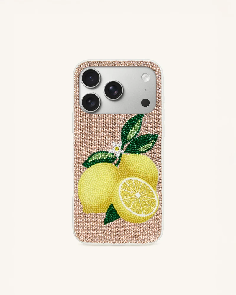Lemon Kunstkristall Handyhülle - Gold