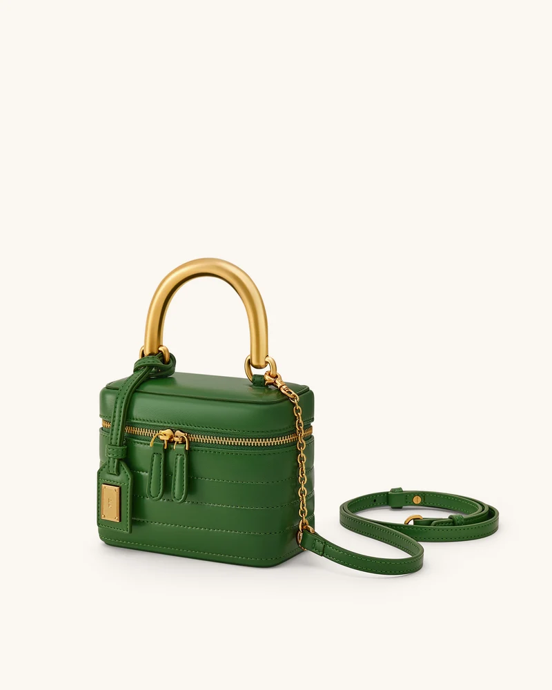 Evelyn Gesteppte Box-Henkeltasche - Grün