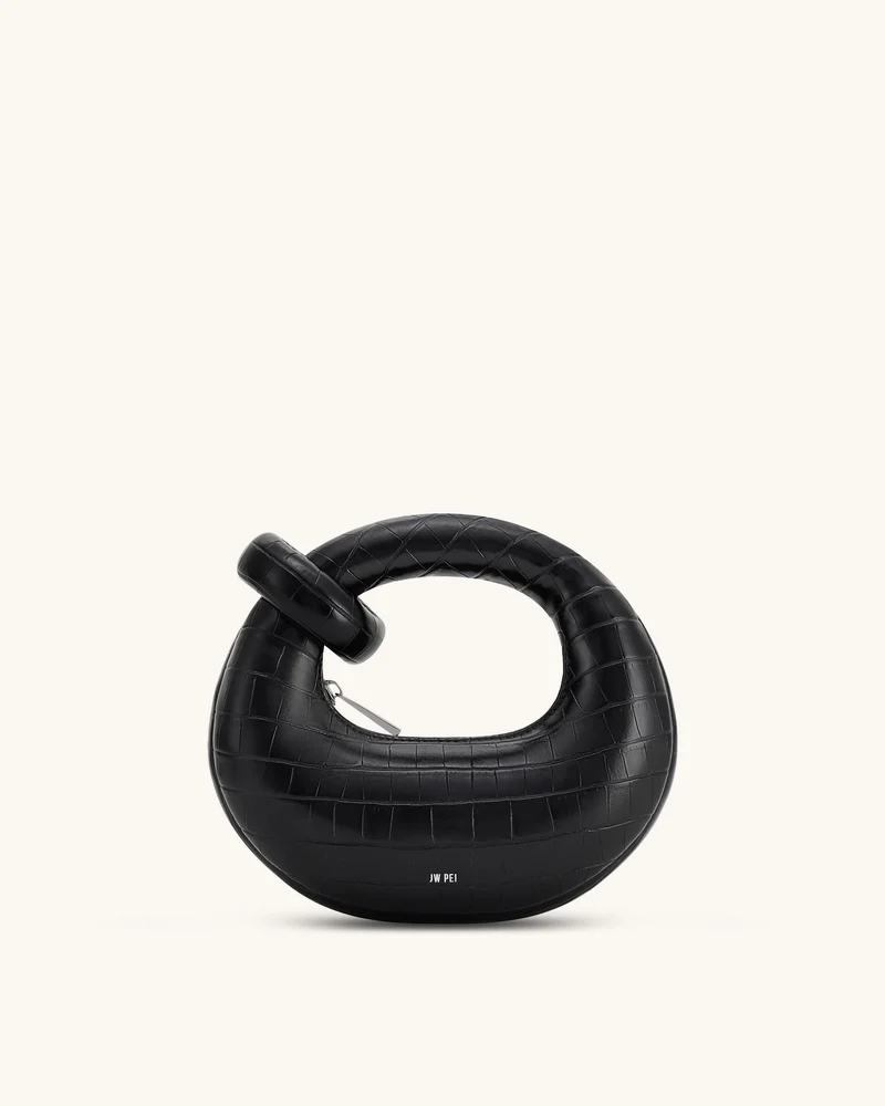 Abacus Mini Handtasche mit Henkel - Schwarz Kroko