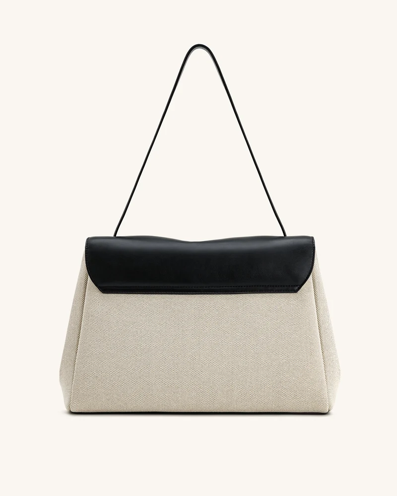 Hilary Schultertasche – Schwarzes Canvas