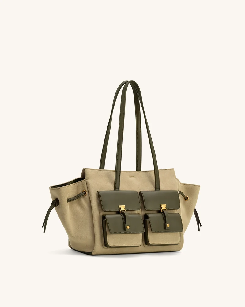 Linda Kunstwildleder Tote Bag - Grün