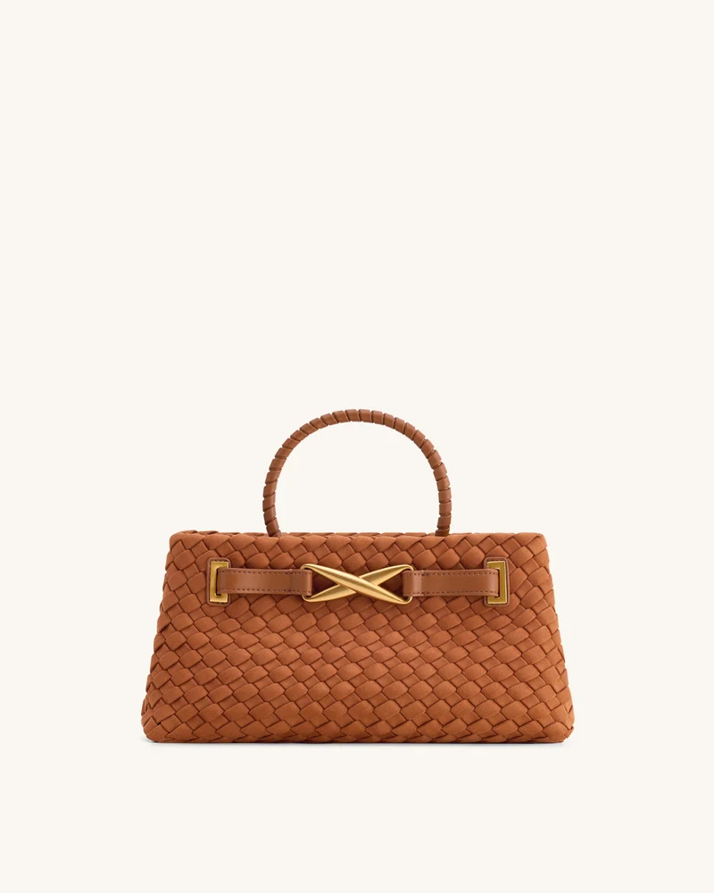 Elora Kunstwildleder Gewebte Tote Bag - Braun