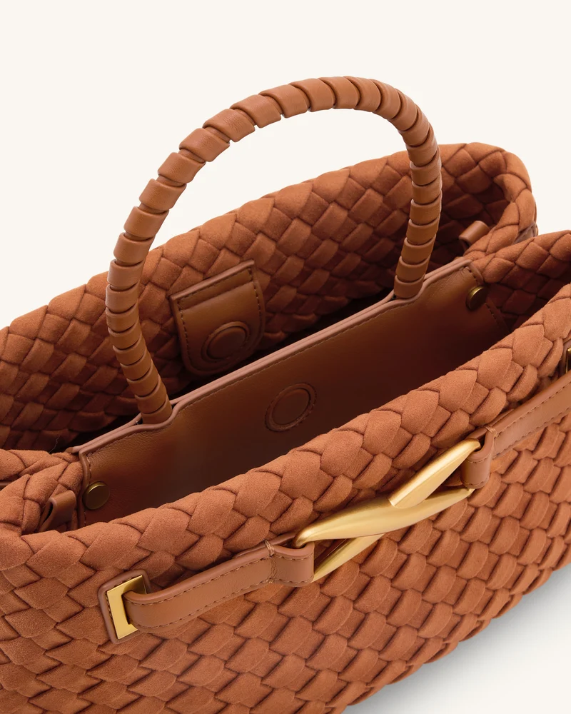 Elora Kunstwildleder Gewebte Tote Bag - Braun