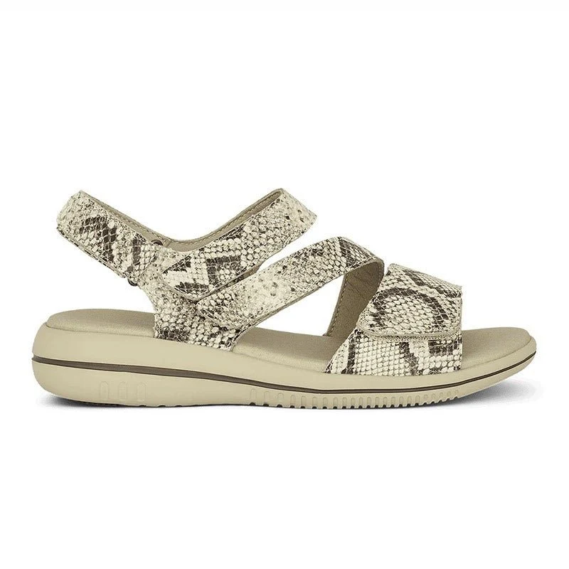 Green Comfort damesandal - Snake