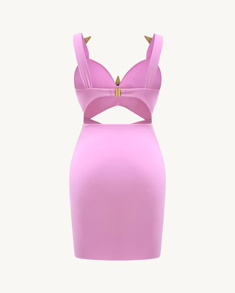 Minikleid mit Sternendetails – Rosa