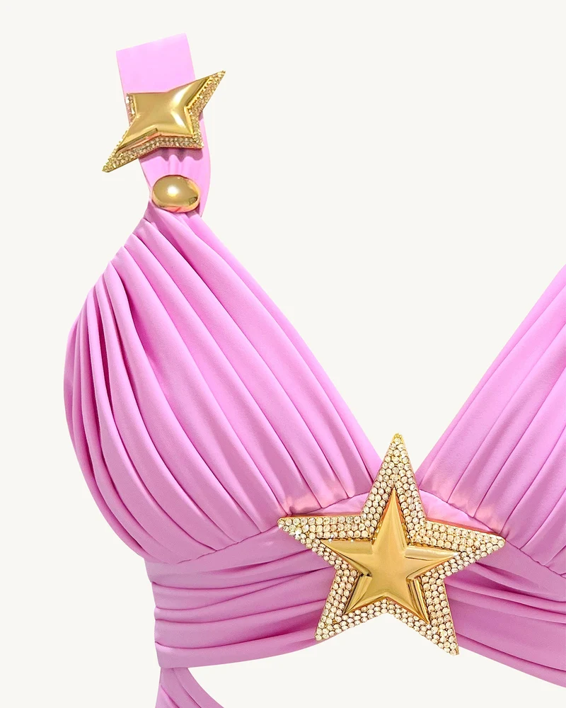 Minikleid mit Sternendetails – Rosa