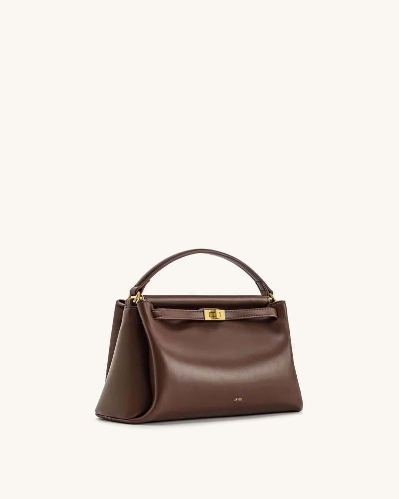 Carmen Handtasche mit Henkel – Rotbraun