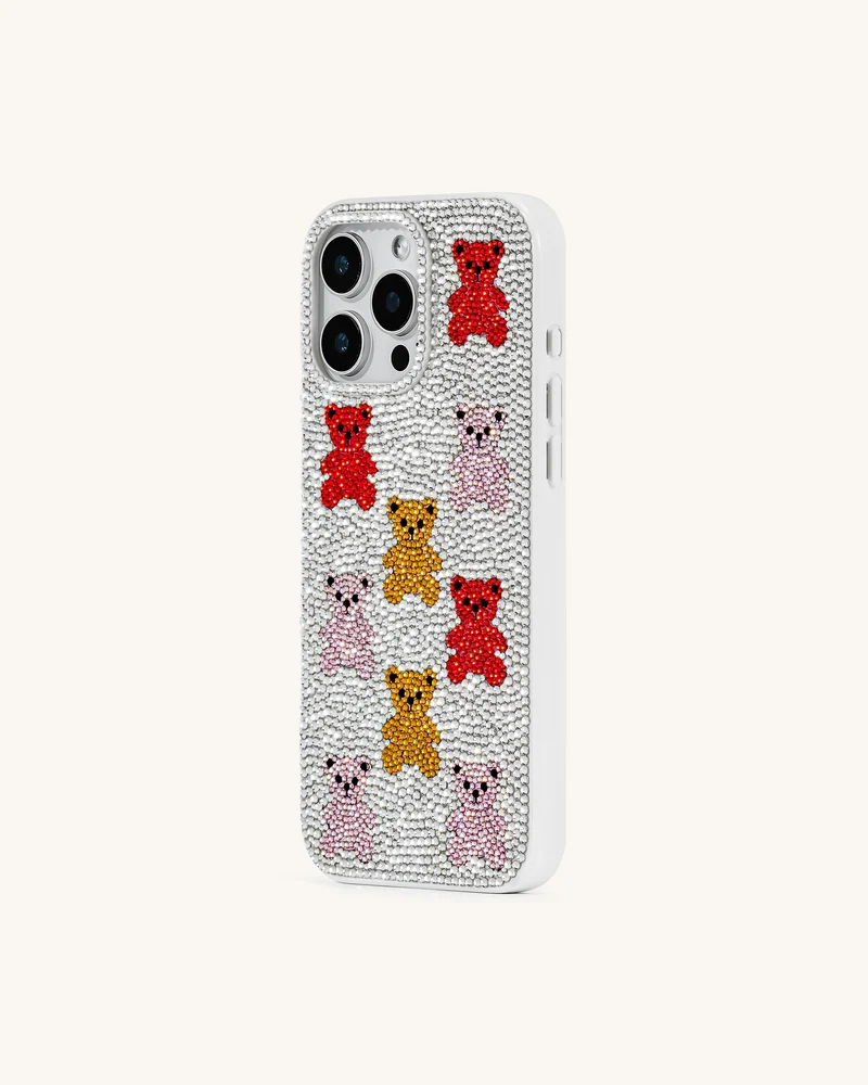 Bear Bling Handyhülle – Bunt/Weiß