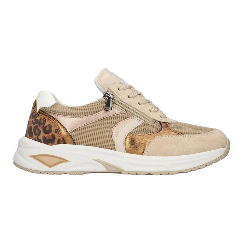 Waldläufer damesneaker - Beige/Leopard
